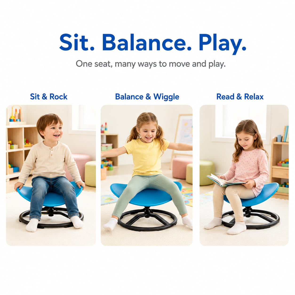 FamToy Kids Sensory Spinning Chair 220 lbs