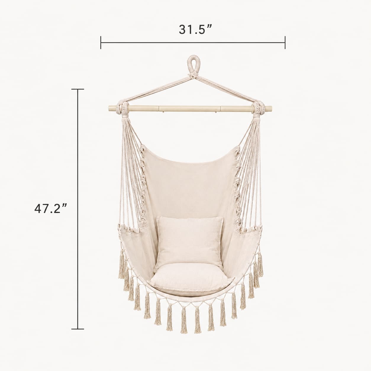 FamToy Hanging Hammock Chair Swing with Pillows