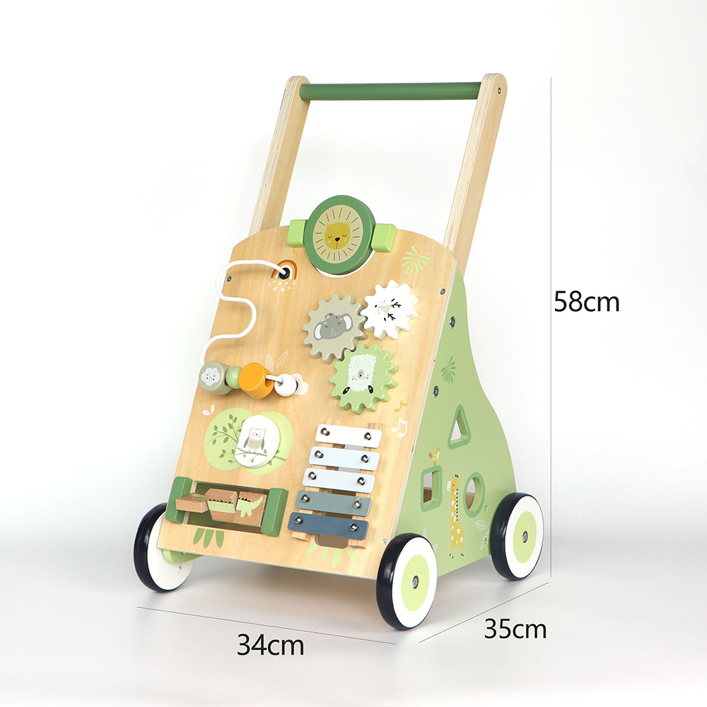 FamToy Wooden Toddler Push Walker Toy