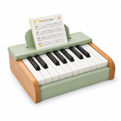 FamToy 18-Key Wooden Toy Piano with Music Stand