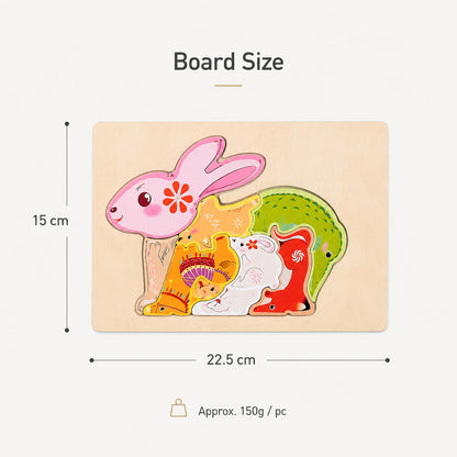 FamToy Wooden Animal Chunky Puzzle