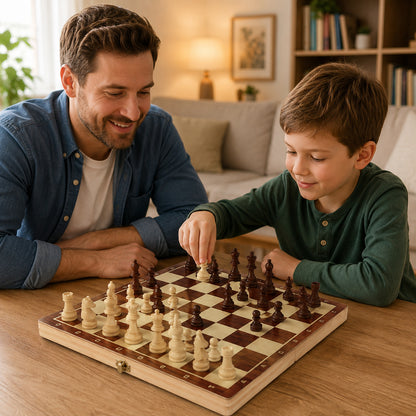 FamToy Magnetic Wooden Chess Set