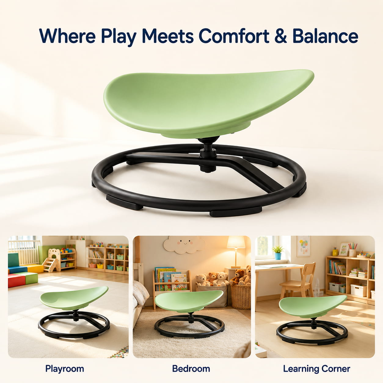 FamToy Kids Sensory Spinning Chair 220 lbs