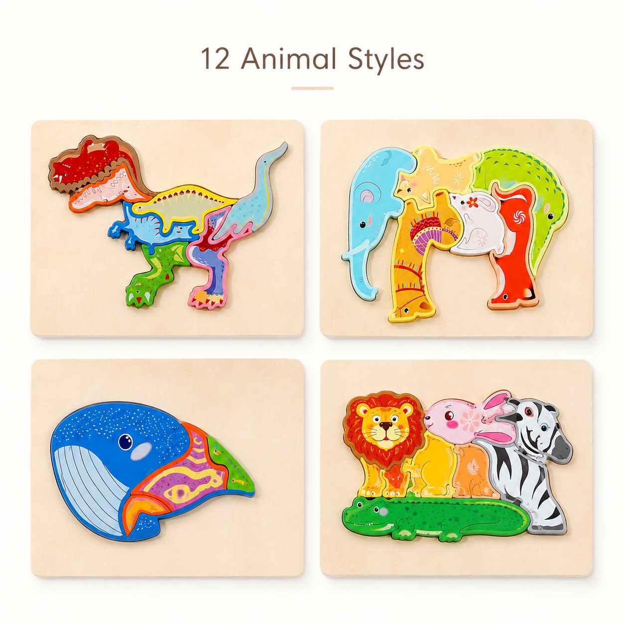FamToy Wooden Animal Chunky Puzzle