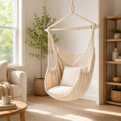 FamToy Hanging Hammock Chair Swing with Pillows