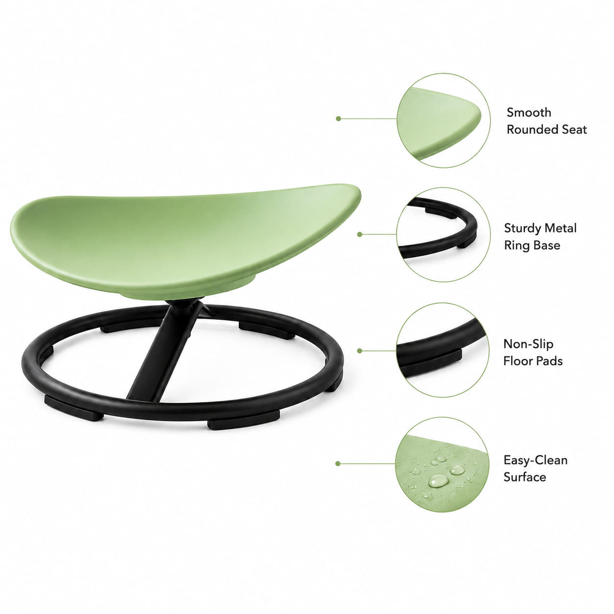 FamToy Kids Sensory Spinning Chair 220 lbs