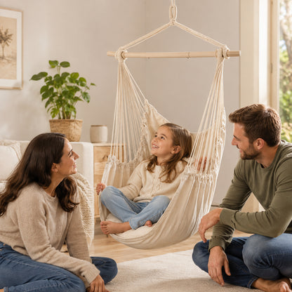 FamToy Hanging Hammock Chair Swing with Pillows