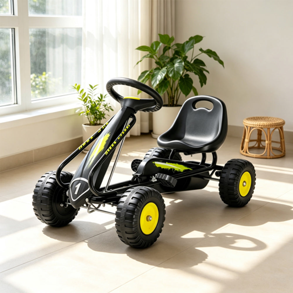 FamToy Kids Pedal Go Kart with Adjustable Seat, Black
