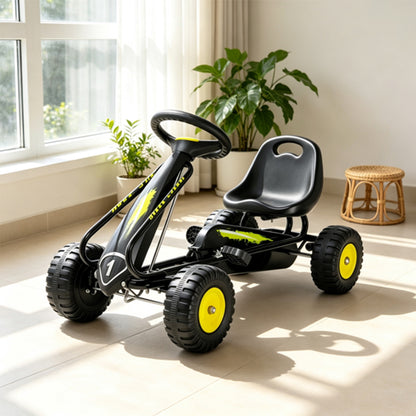 FamToy Kids Pedal Go Kart with Adjustable Seat, Black