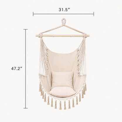 FamToy Hanging Hammock Chair Swing with Pillows