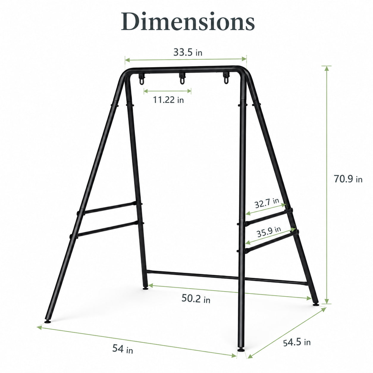 FamToy A-Frame Hammock Chair Stand 3-Ring