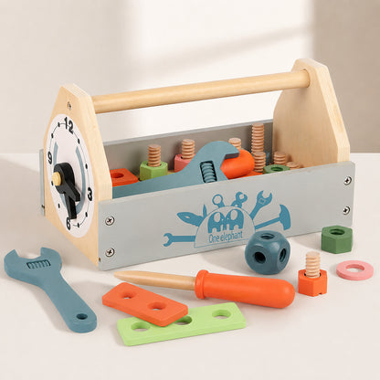 Wooden DIY Tool Box Set for Kids Ages 4-6