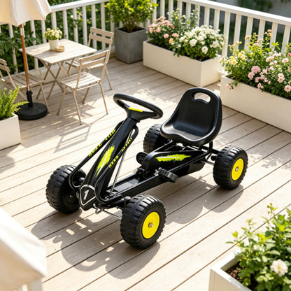 FamToy Kids Pedal Go Kart with Adjustable Seat, Black