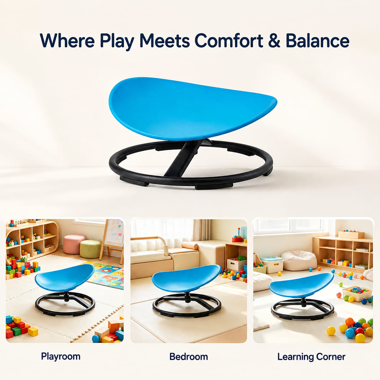 FamToy Kids Sensory Spinning Chair 220 lbs