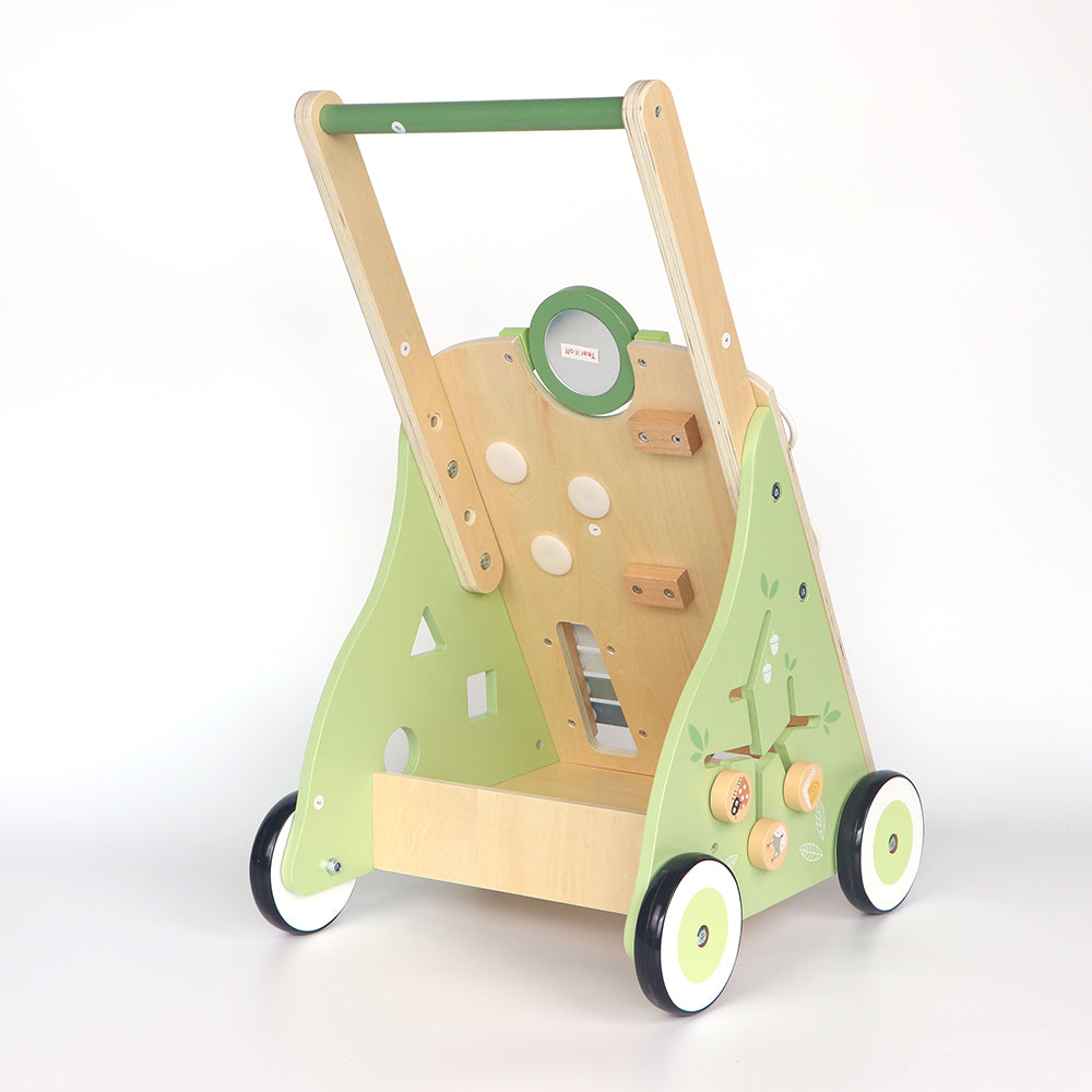 FamToy Wooden Toddler Push Walker Toy