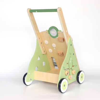 FamToy Wooden Toddler Push Walker Toy