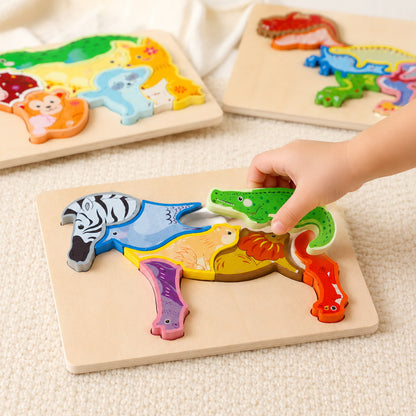 FamToy Wooden Animal Chunky Puzzle