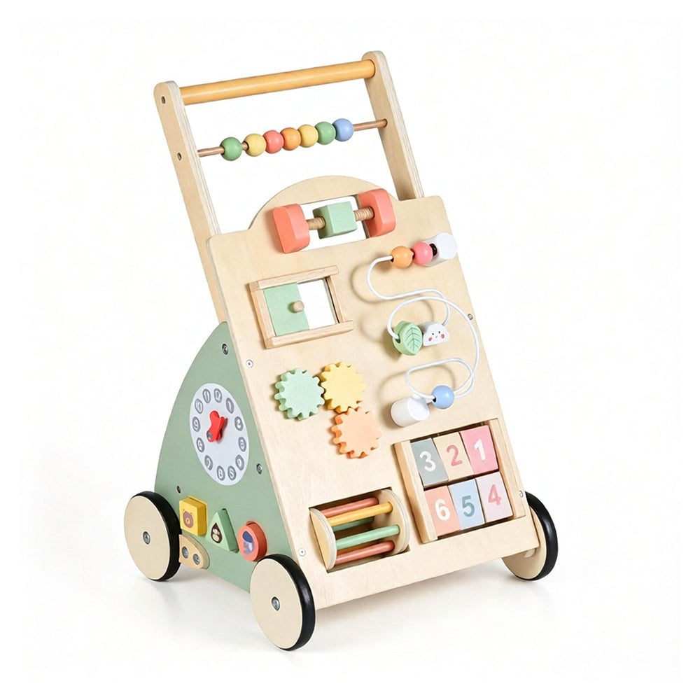 FamToy Wooden Toddler Push Walker Toy