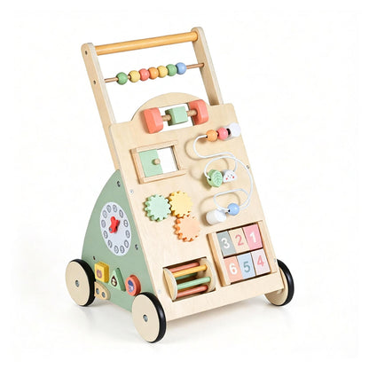 FamToy Wooden Toddler Push Walker Toy