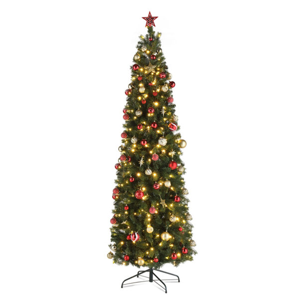7.5FT Pencil Pre-lit Xmas Tree