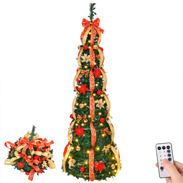6FT Pop Up Pre-lit Xmas Tree