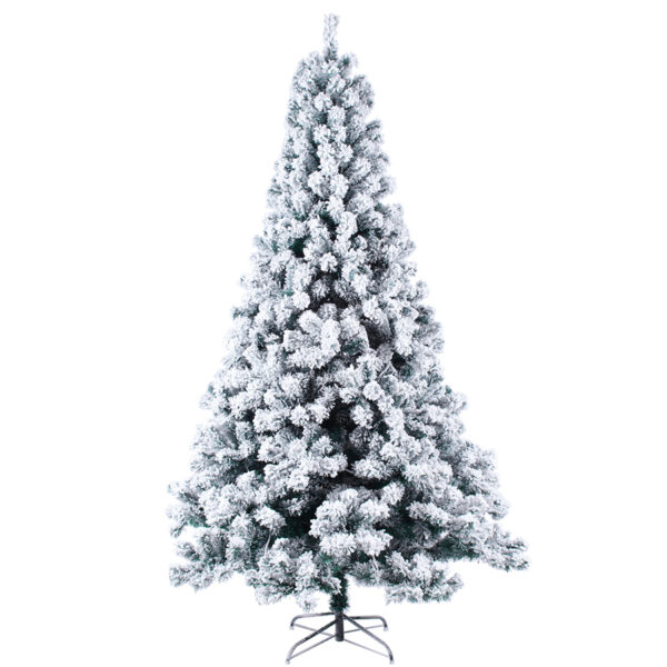 6FT Flocked Pre-lit Xmas Tree