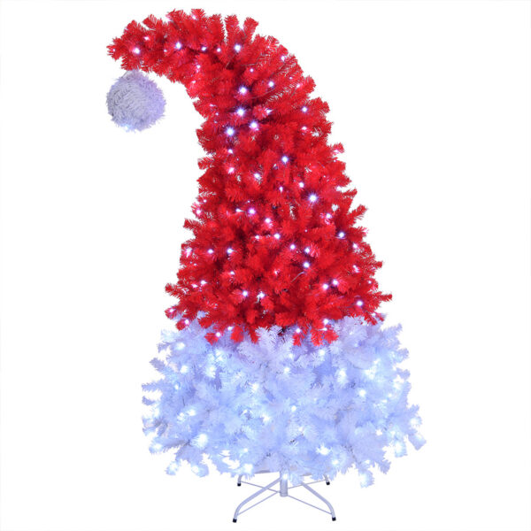 6FT Santa Hat Pre-lit Xmas Tree