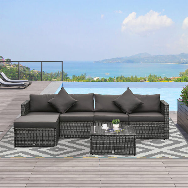 6-Piece Rattan Patio Furniture Set