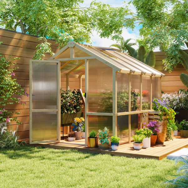 Wood Frame Walk-In Greenhouse